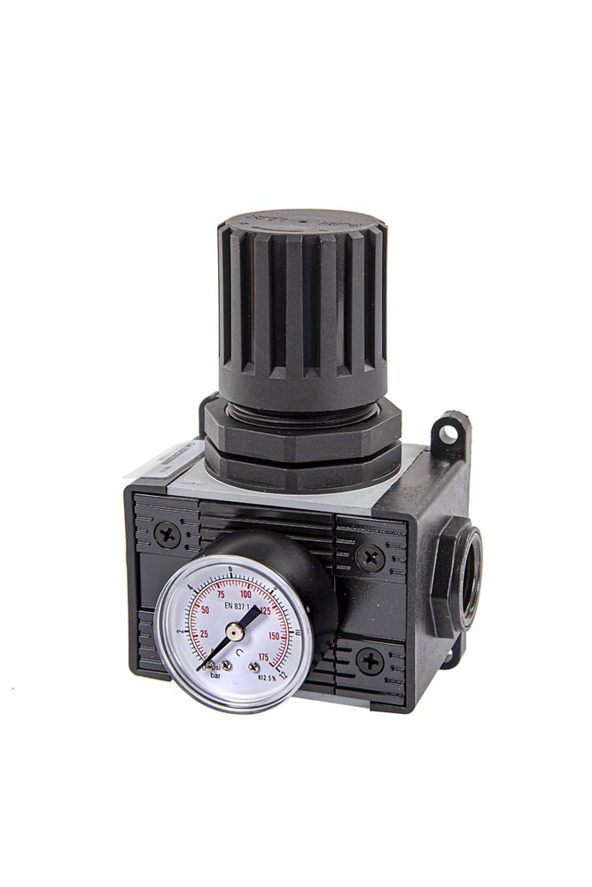 Air pressure regulator with pressure gauge