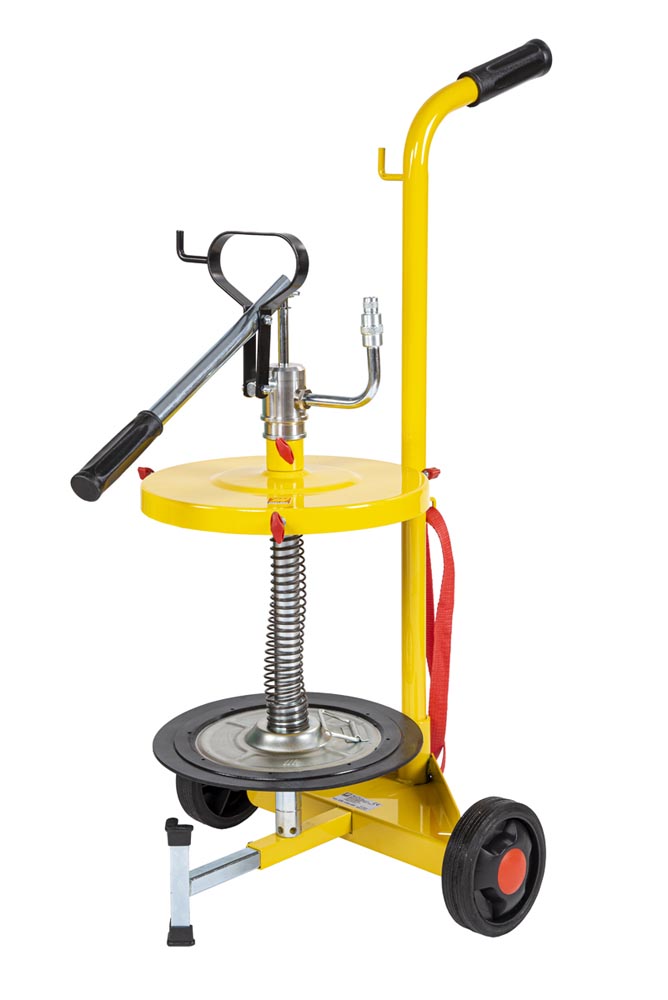 016-1151-C20 Hand. verrijdbaar overdrachtsvetpomp met vatdeksel, 18-30 kg