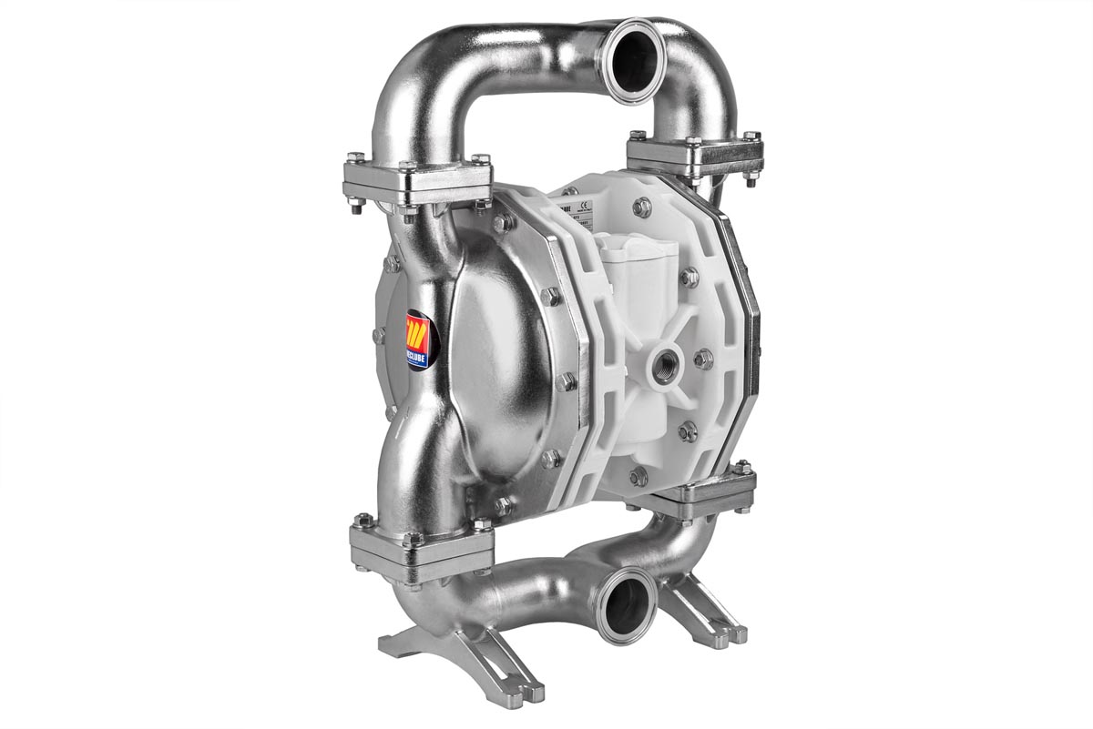 028-F400-EF2 Membraanpomp voeding (lv) SS400 – 2" Tri-Clamp -