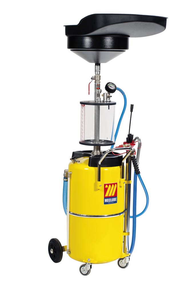 Pneumatische opvangtank voor afgewerkte olie