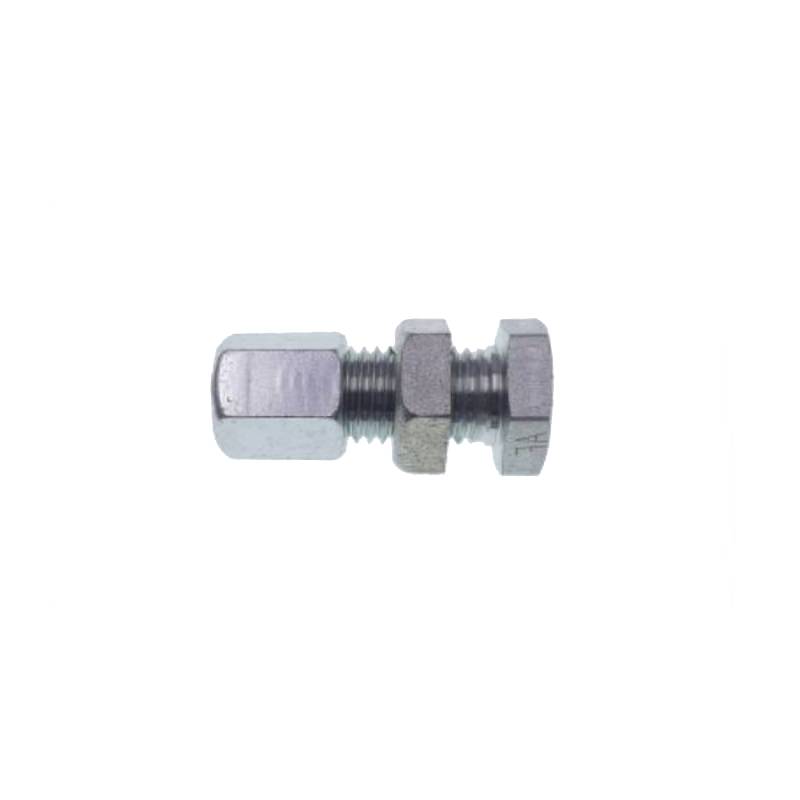 Bulkhead coupling straight with female thread, steel