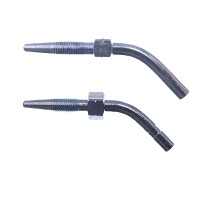 Hose stud for high pressure hose 45º steel