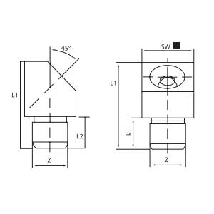 Centraal smeernippel D2a type K DIN 3405 detail 2